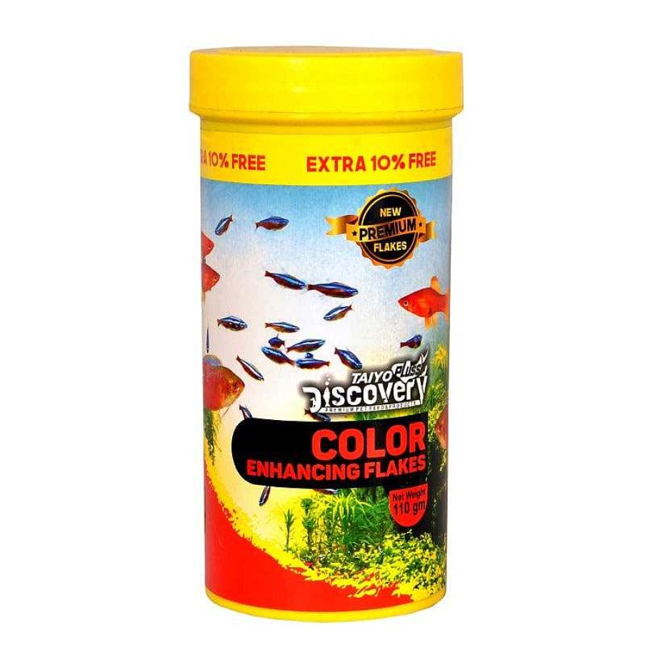 Fishes & Turtles Taiyo Pluss Discovery Flakes | Taiyo Pluss Discovery Fish Food - Colour Enhancing Flakes