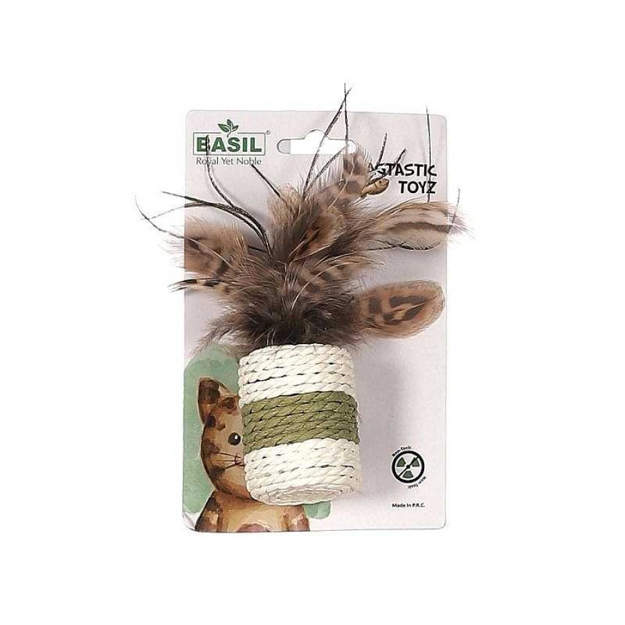 Cats Basil Toys | Basil Cat Toys With Sisal Rope And Rattler