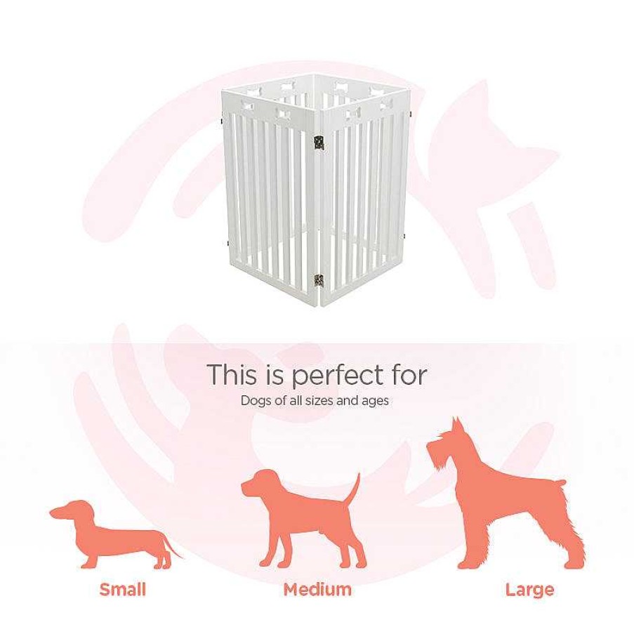 Dogs Trixie Gates, Crates & Pens | Trixie Adjustable Dog Barrier With Door For All Breeds And Sizes (4 Parts)