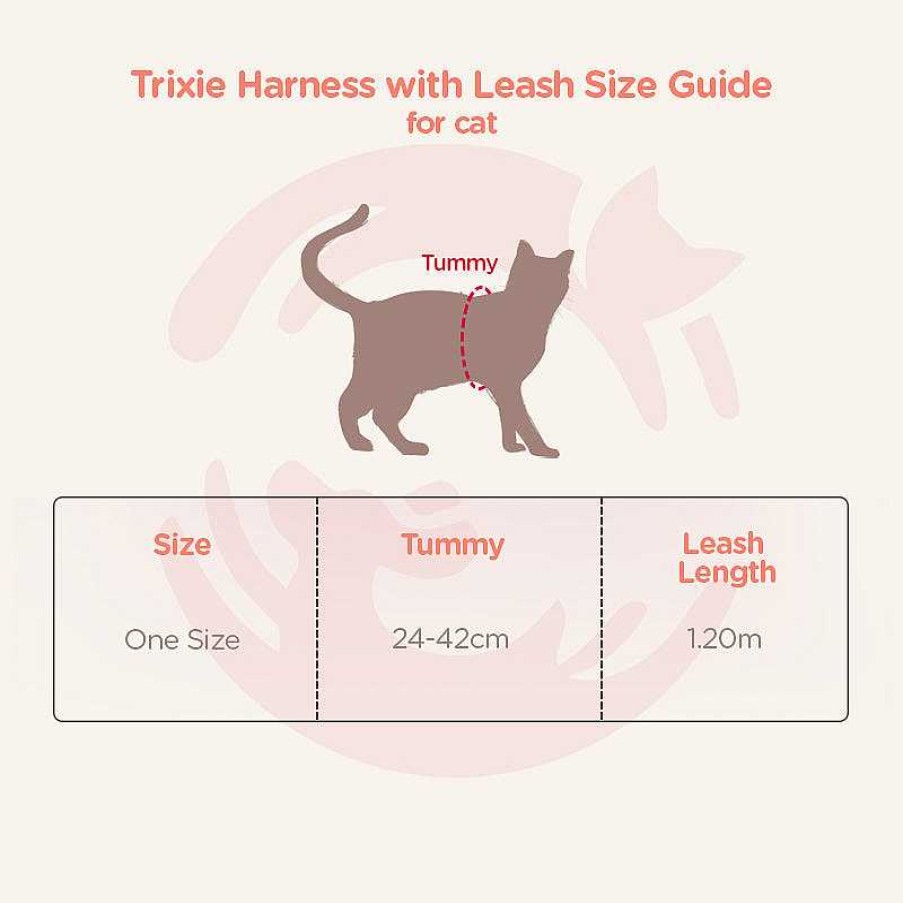 Cats Trixie Cat Harness & Leash | Trixie Soft Harness And Leash For Cats (Assorted)