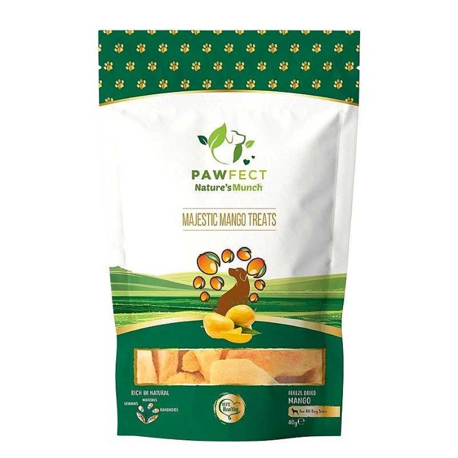 Dogs Pawfect Freeze-Dried Treats | Pawfect Dog Treats - Natural Freeze Dried Majestic Mango (40G)