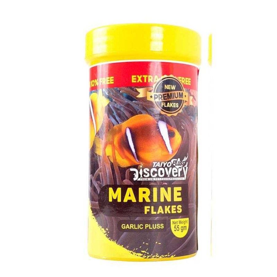 Fishes & Turtles Taiyo Pluss Discovery Flakes | Taiyo Pluss Discovery Fish Food - Marine Flakes (55G)