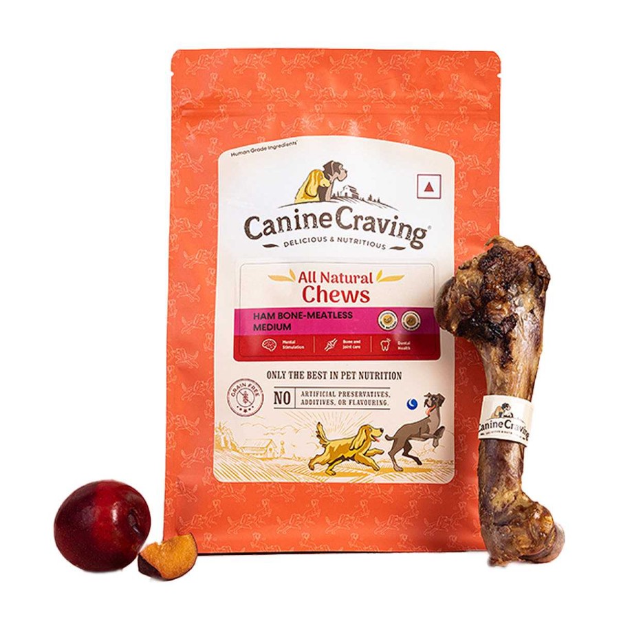 Dogs Canine Craving Natural Treats | Canine Craving Dog Treats - Bone Chew - Meatless Pork (1Pc) 175G