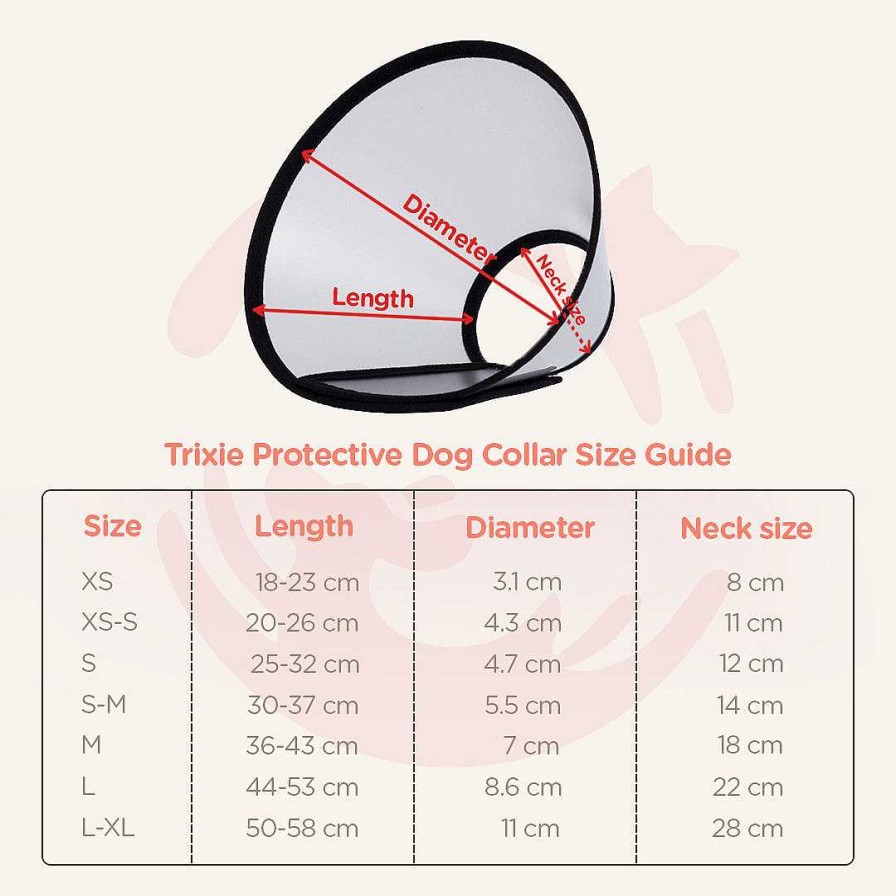 Dogs Trixie Health Care Aids | Trixie Protective Collar With Velcro Fastener (E-Collars For Dogs)