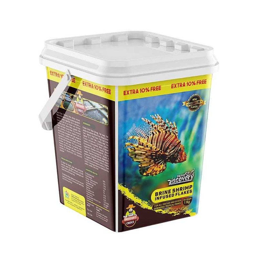 Fishes & Turtles Taiyo Pluss Discovery Flakes | Taiyo Pluss Discovery Fish Food - Brine Shrimp Infused Flakes