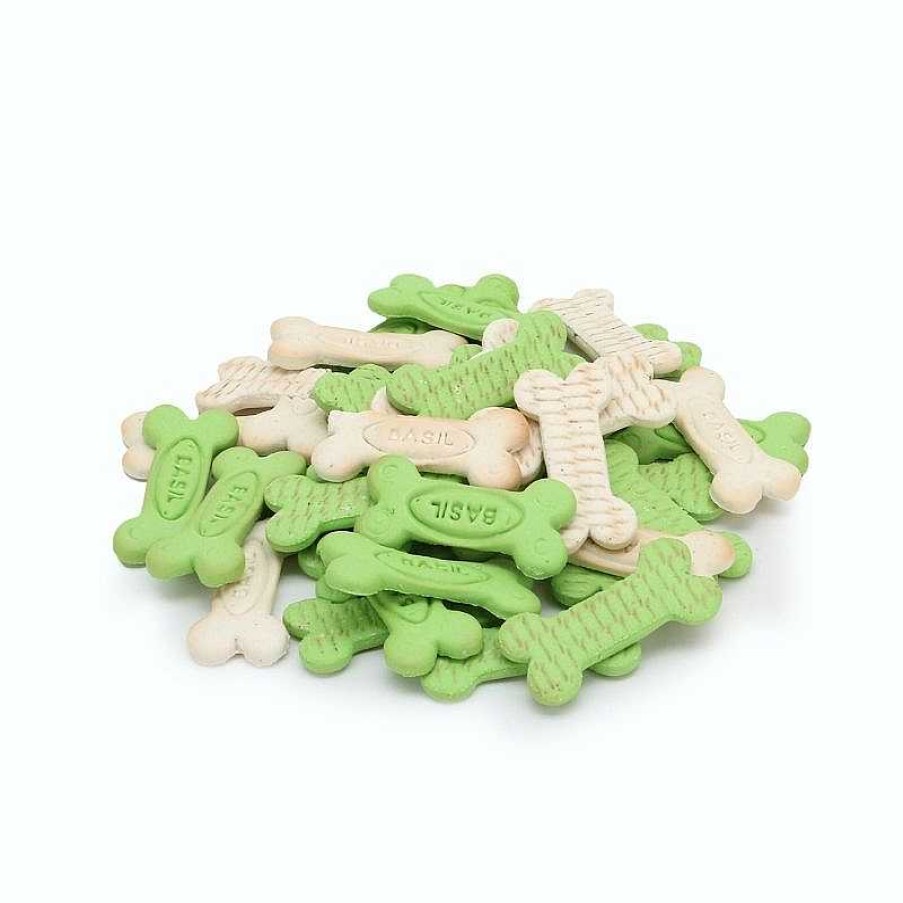 Dogs Basil Biscuits & Cookies | Basil Dog Treats - Bone Shaped Veg Biscuits (900G)