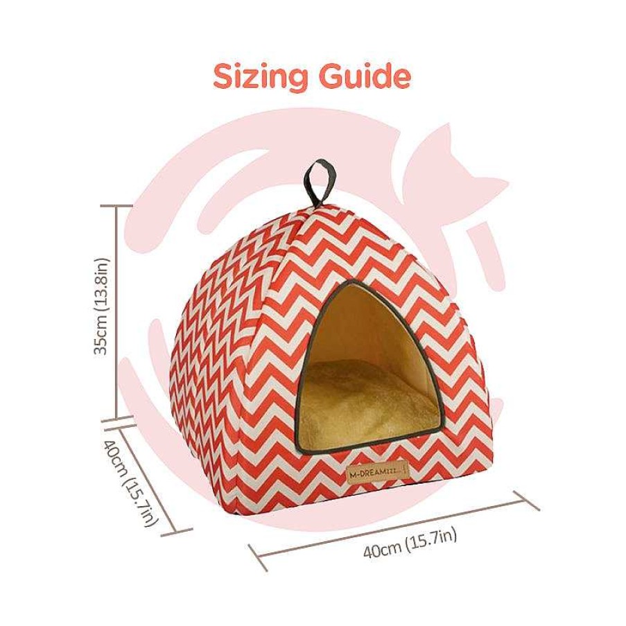 Cats M-Pets Cat Bedding | M-Pets Tipi - Tasmania Red & White