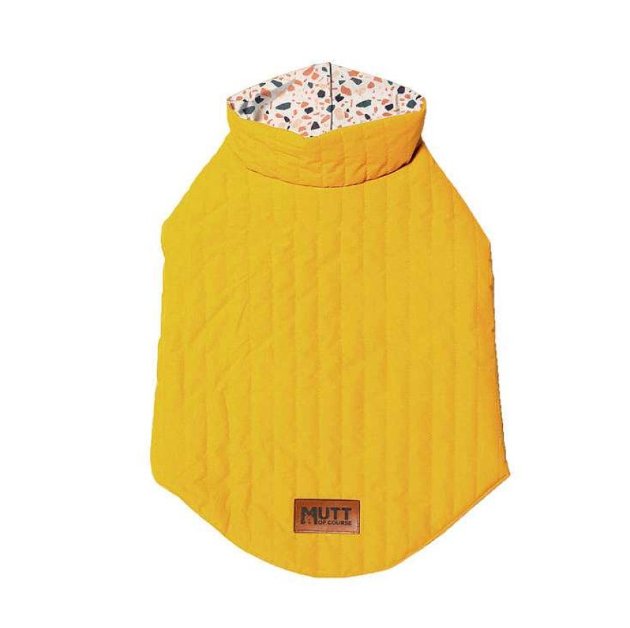 Dogs Mutt Of Course Sweaters, Raincoats & Shoes | Mutt Of Course Reversible Dog Jacket (Wind And Waterproof) - Mustard