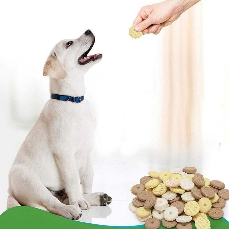 Dogs Basil Biscuits & Cookies | Basil Puppy Dog Treats - Round Shaped Non-Veg Biscuits (900G)