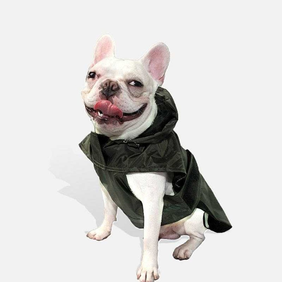 Dogs Mutt Of Course Sweaters, Raincoats & Shoes | Mutt Of Course Dog Raincoat - Olive Green