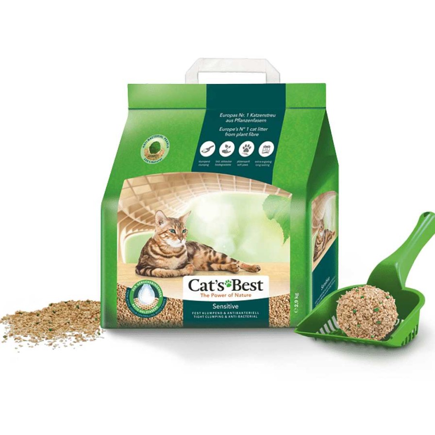 Cats Cats Best Cat Litter | Cat'S Best Cat Litter - Sensitive (Firm Clumping & Antibacterial) - 2.9Kg