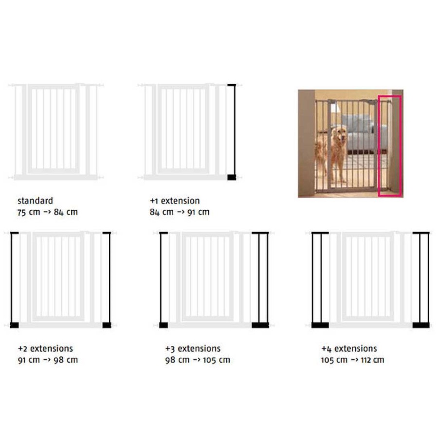 Dogs Savic Gates, Crates & Pens | Savic Dog Barrier Door Extension (Warm Grey)