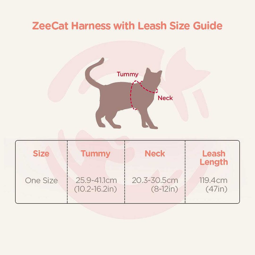 Cats ZeeCat Cat Harness & Leash | Zeecat Harness & Leash Set - Phantom