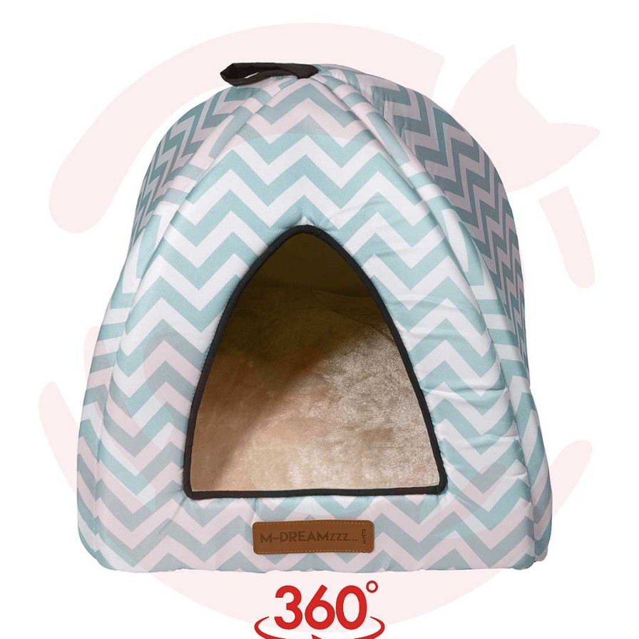 Cats M-Pets Cat Bedding | M-Pets Tipi - Tasmania Blue & White