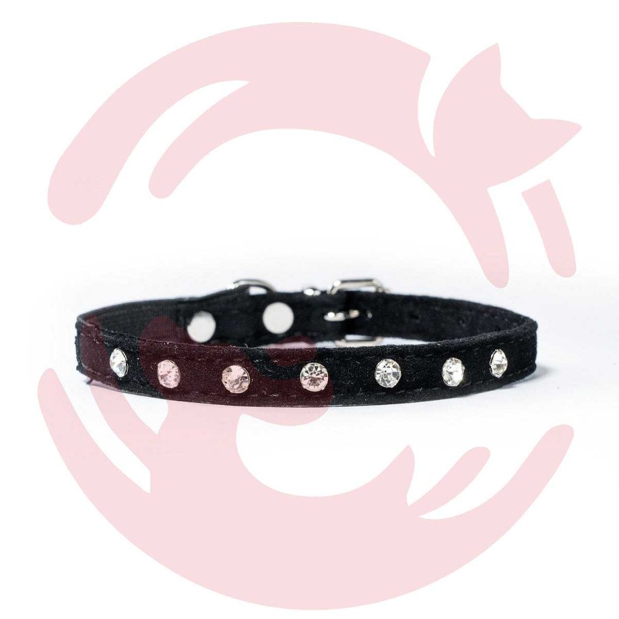 Cats M-Pets Cat Collars | M-Pets Cat Collar - Diamond - Black