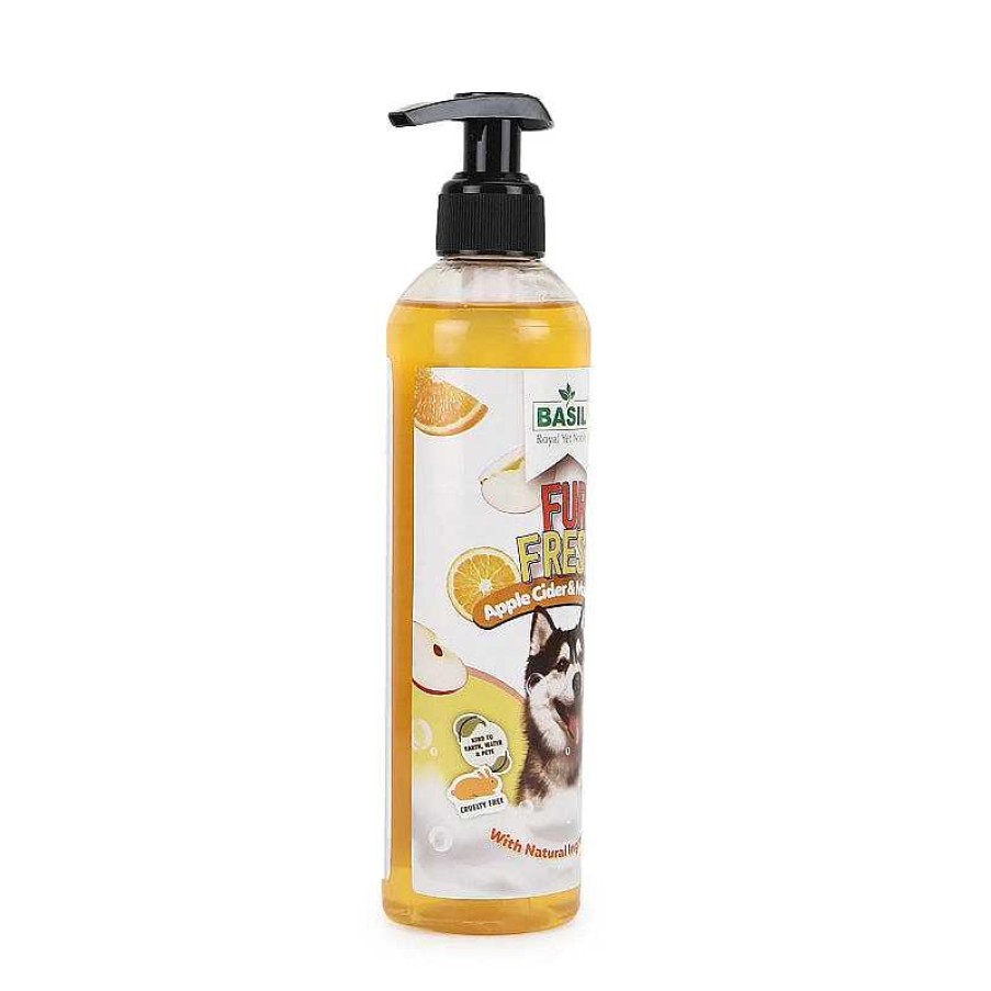 Dogs Basil Grooming | Basil Fur Fresh Deep Cleansing Vegan Shampoo For Dogs - Apple Cider & Mandarin (300 Ml)