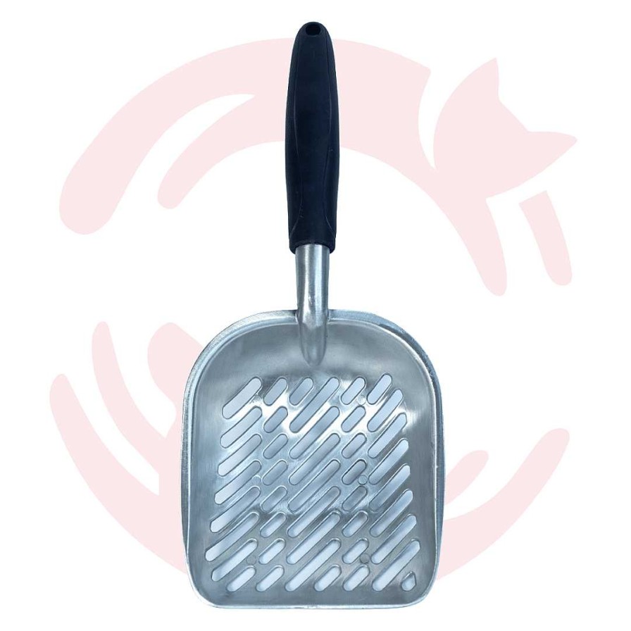 Cats M-Pets Cat Litter Scoops | M-Pets Chrome Metal Cat Litter Scoop