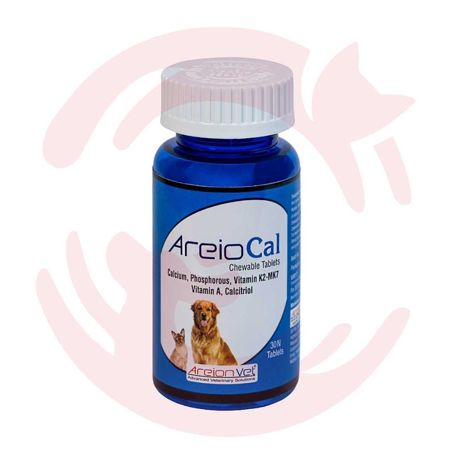 Dogs Areion Vet Vitamins & Supplements | Areion Vet Supplements For Cats & Dogs - Areiocal (30 Chewable Tabs)