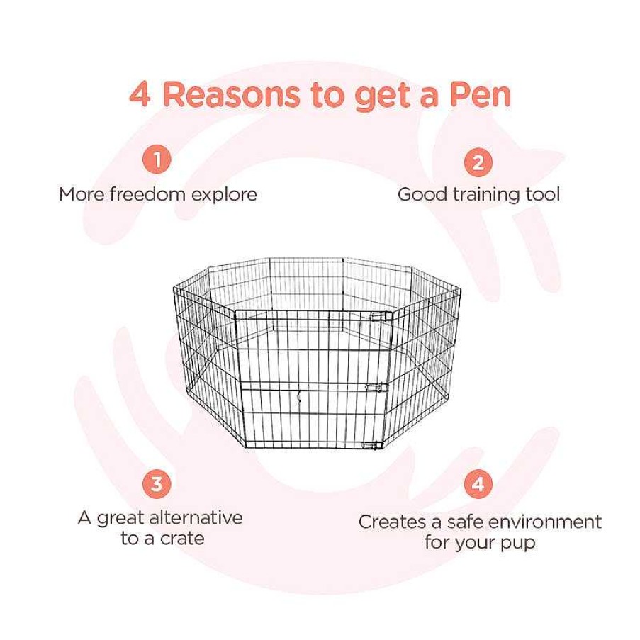 Dogs M-Pets Gates, Crates & Pens | M-Pets Foldable Puppy Pen - Small