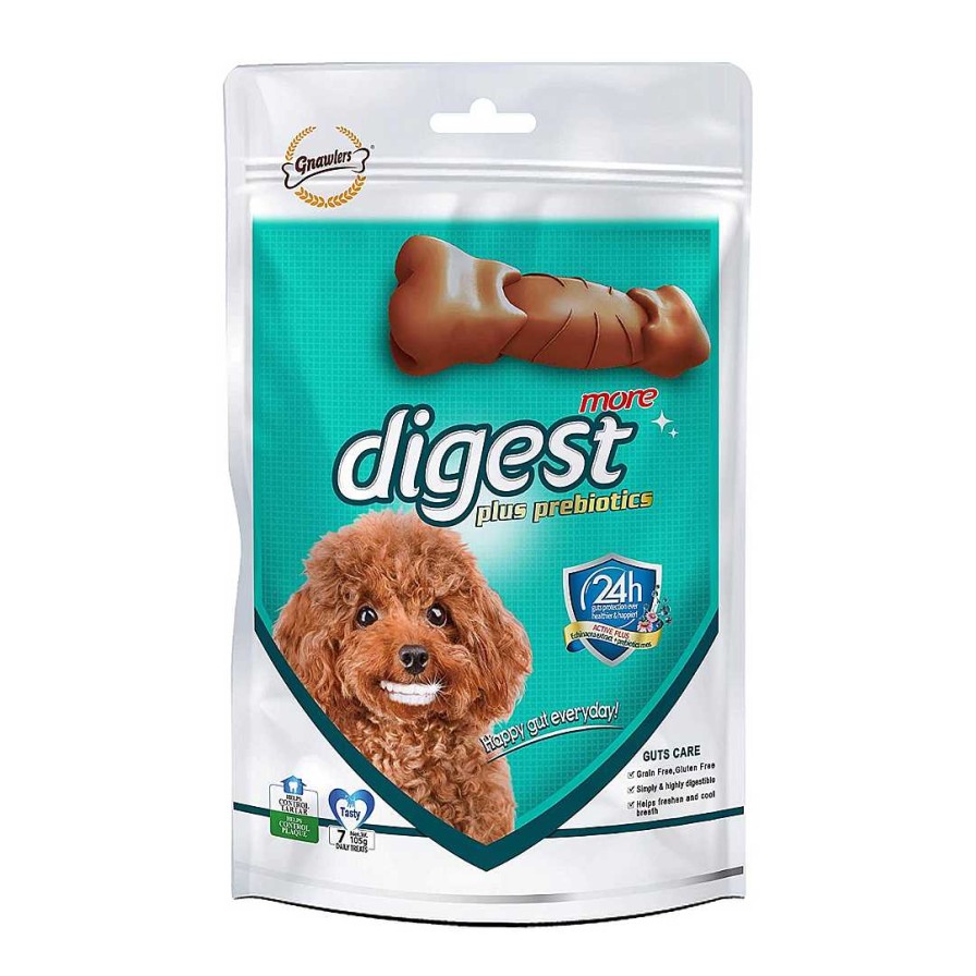 Dogs Gnawlers Dental Treats | Gnawlers Dental Dog Treats - Digest More Plus Prebiotics Chew Bone