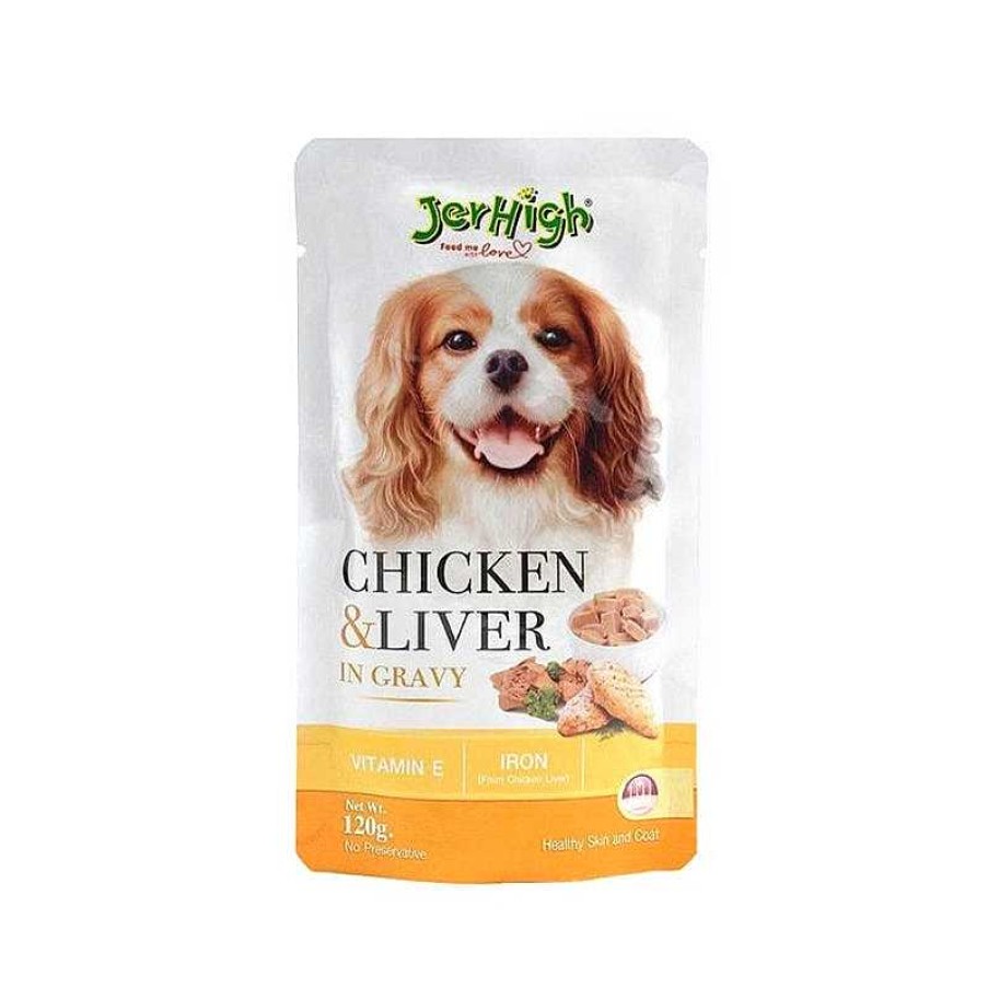 Dogs JerHigh Wet Food | Jerhigh Wet Dog Food - Chicken And Liver In Gravy (120G)