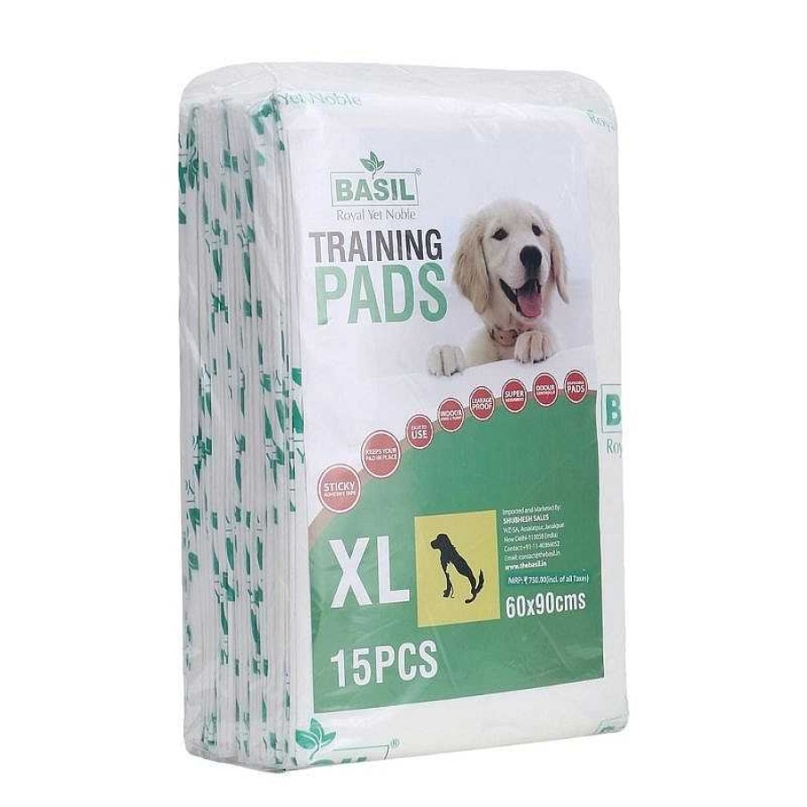 Dogs Basil Cleaning & Potty | Basil Puppy Training Pee Pads - Extra Large (15 Pads)