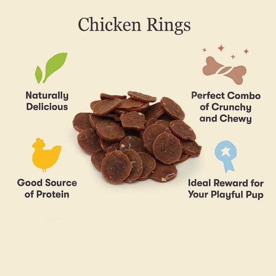 Dogs Basil Jerkies | Basil Dog Treats - Temptations Cheesy Chicken Rings (80G)