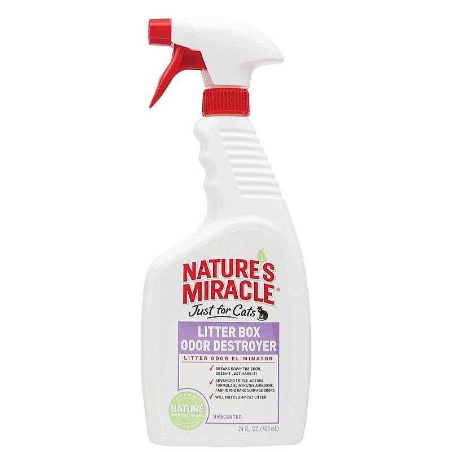 Cats Nature’s Miracle Cleaners & Deordorisers | Nature'S Miracle - Cats Litter Box Odor Remover - Scented (24 Oz / 709Ml)