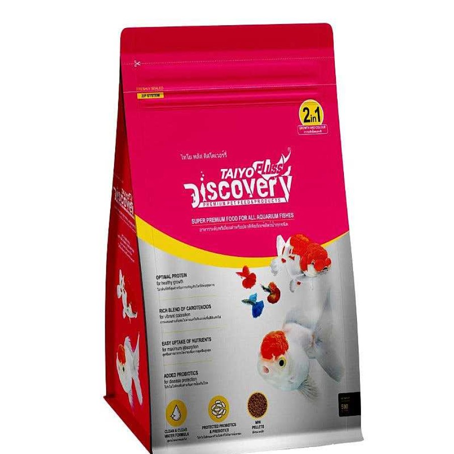 Fishes & Turtles Taiyo Pluss Discovery Pellets | Taiyo Pluss Discovery Fish Food - Super Premium 2 In 1 Formula (Mini Pellets)