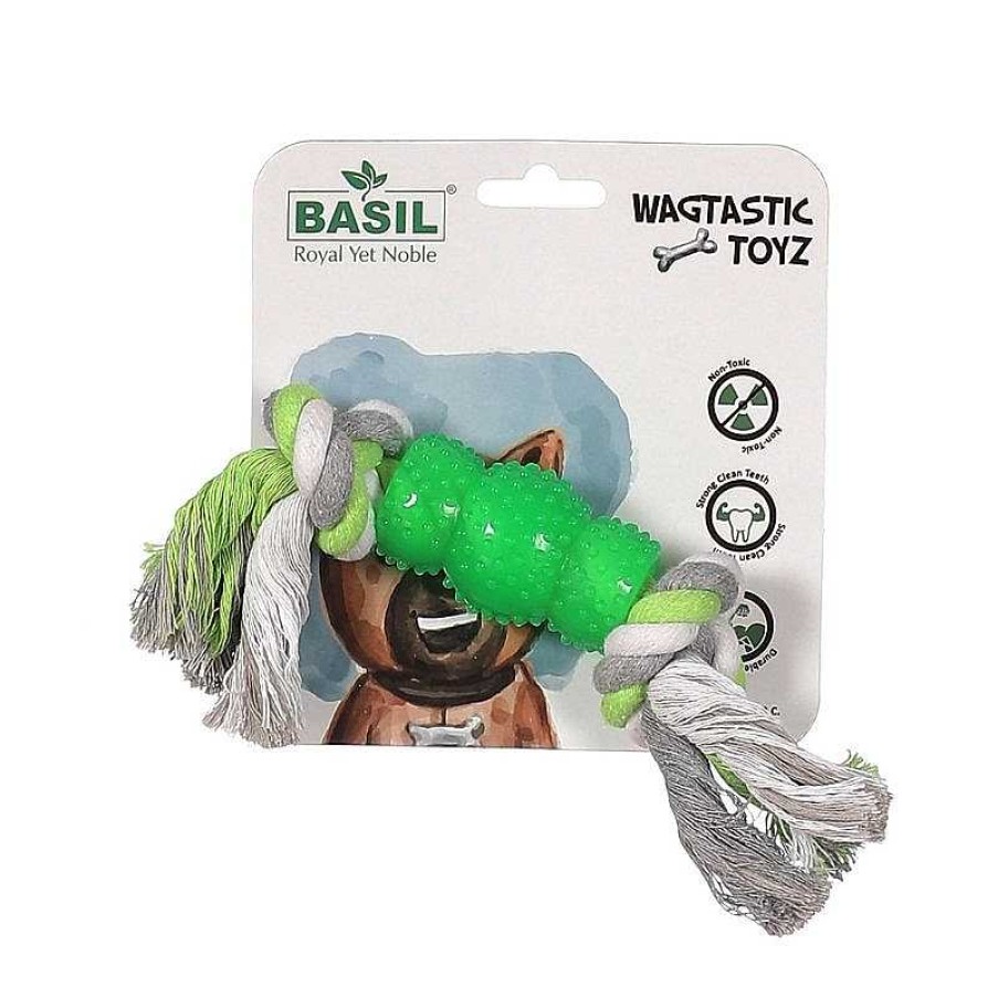 Dogs Basil Toys | Basil Dog Toys - Cotton Rope With Hard Tpr Center