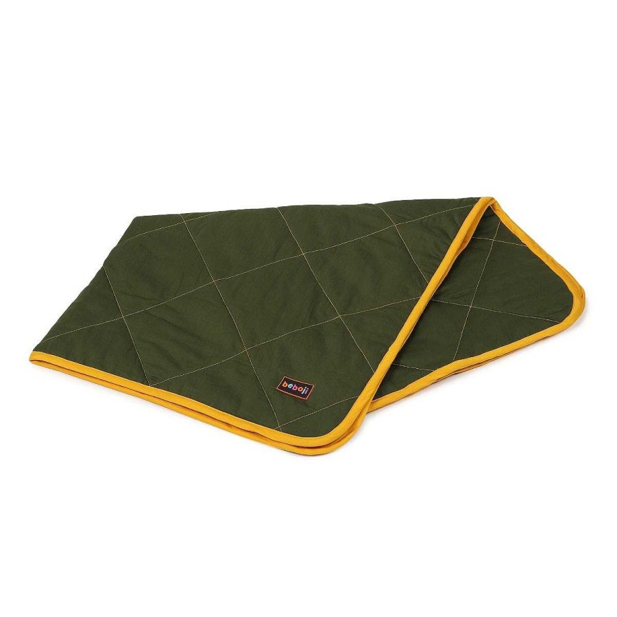 Cats Beboji Cat Bedding | Beboji Blanket For Dogs And Cats - Mustard/Green