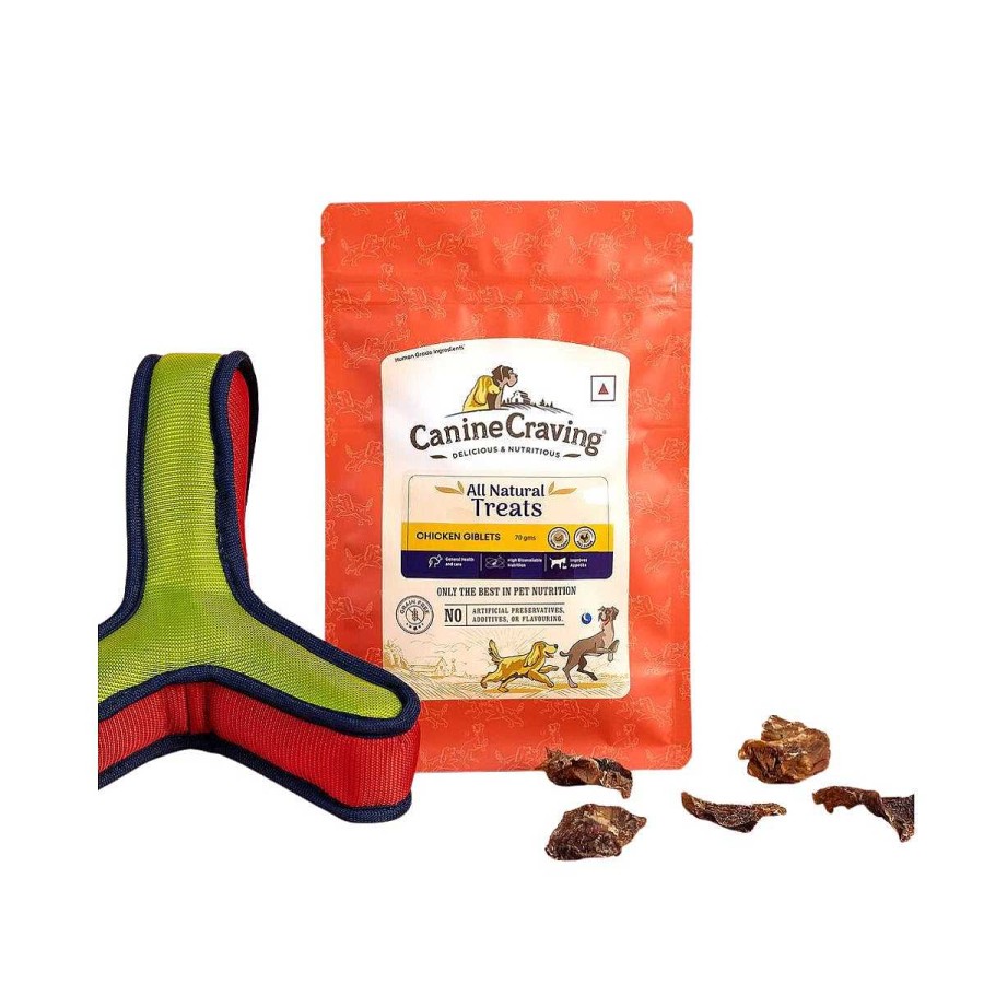 Dogs Canine Craving Natural Treats | Canine Craving Dog Treats - Chicken Treat - Giblets - 70G