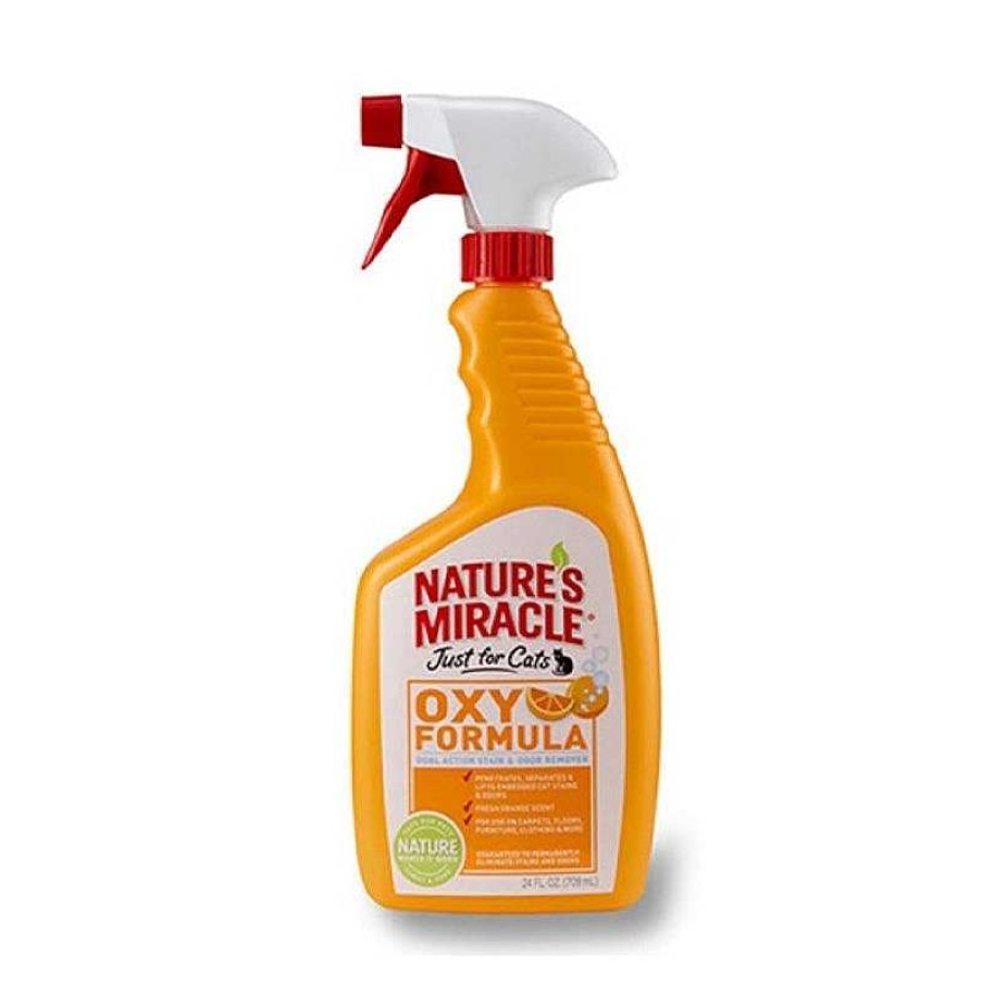 Cats Nature’s Miracle Cleaners & Deordorisers | Nature'S Miracle For Cats - Orange Oxy Stain And Odor Remover (24 Oz / 709Ml)