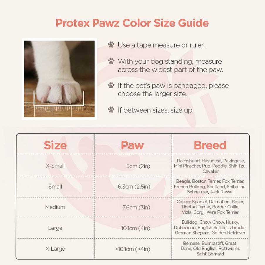 Dogs Pawz Sweaters, Raincoats & Shoes | Protex Pawz Color - Reusable & Disposable Dog Boots