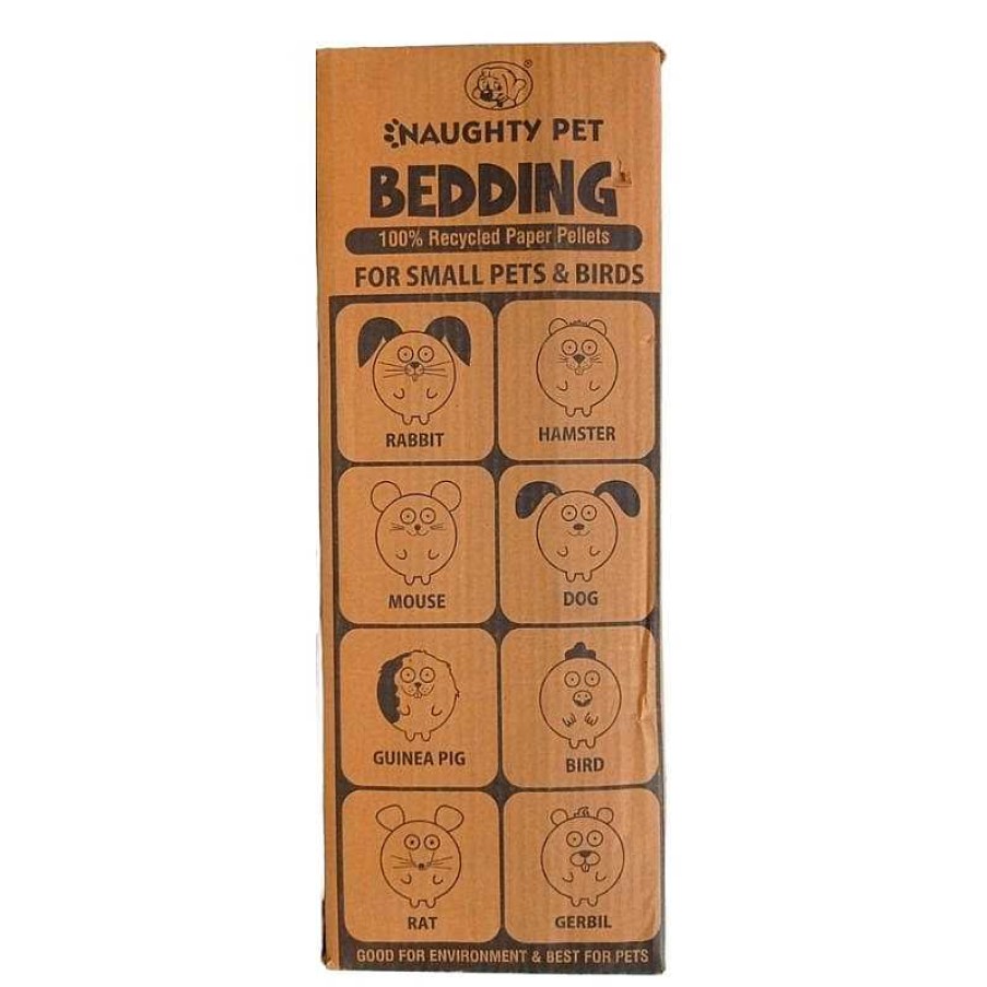 Small Animals Naughty Pet All Bedding & Litter | Naughty Pet Bedding For Small Animals And Birds - Recycled Paper Pellets (5L)