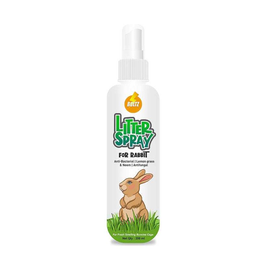 Small Animals Boltz All Bedding & Litter | Boltz Antibacterial Rabbit Litter Spray - Lemon Grass And Neem (200Ml)