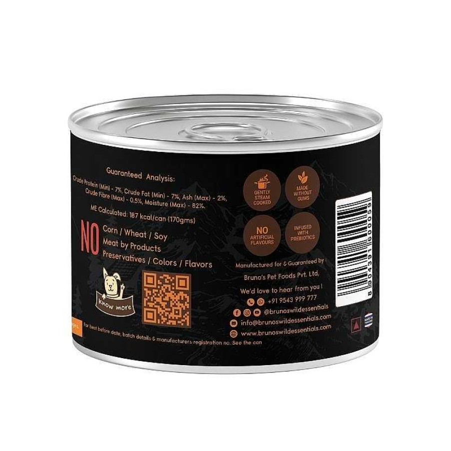 Dogs Brunos Wild Essentials Wet Food | Bruno'S Wild Essentials Wet Dog Food - Chicken Pate (170G)