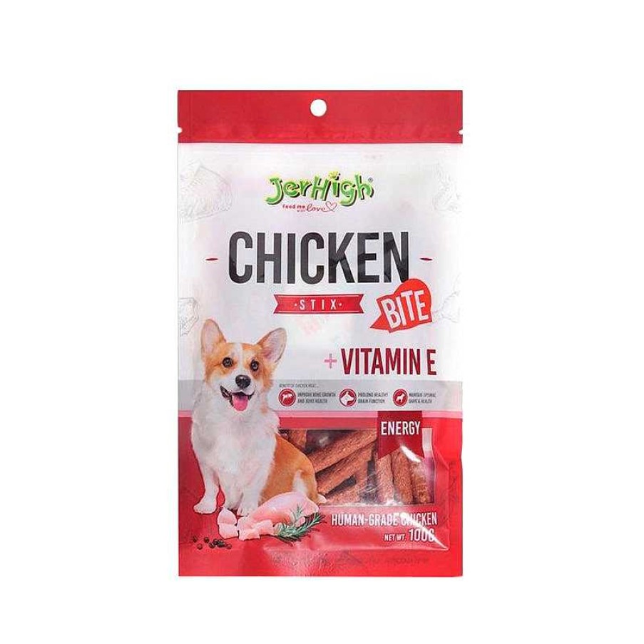 Dogs JerHigh Jerkies | Jerhigh Dog Training Treats - Chicken Stix Bites (100G)