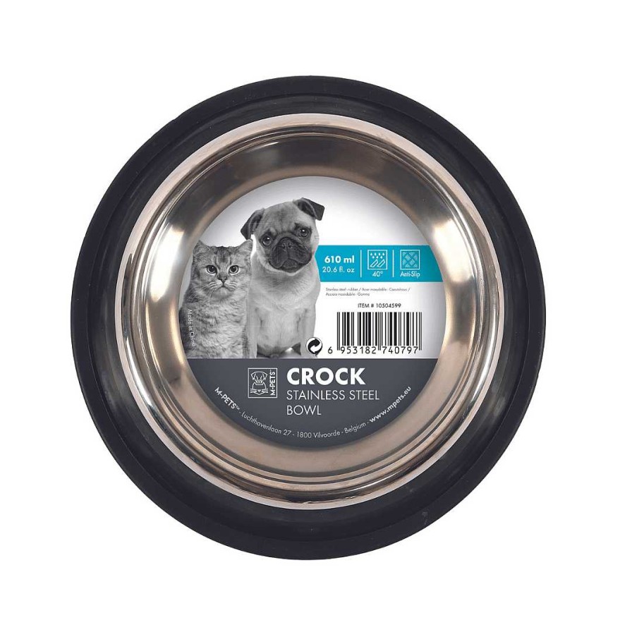 Dogs M-Pets Bowls & Feeders | M-Pets Crock Stainless Steel Bowl