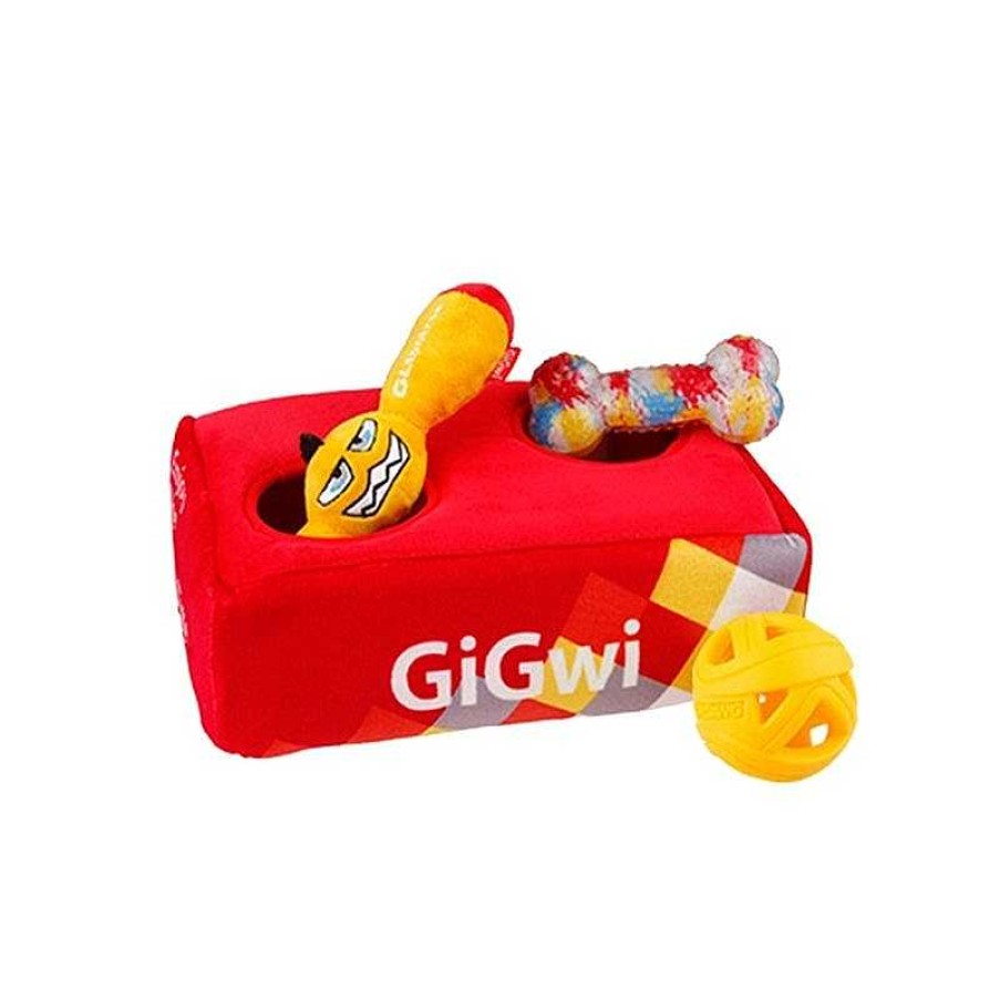 Dogs GiGwi Toys | Gigwi Dog Toys - Hide N' Seek G-Box With Toys Inside