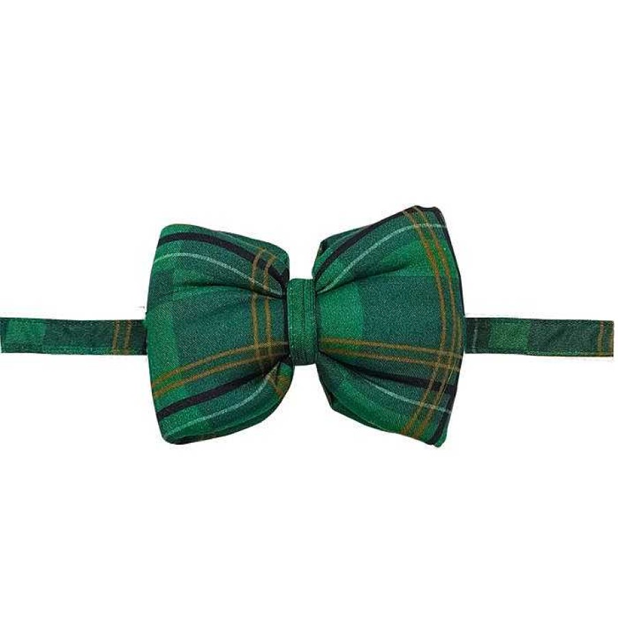 Dogs Mutt Of Course Bows & Bandanas | Mutt Of Course Bow Tie For Dogs - Green Plaid (Limited Christmas Edition)