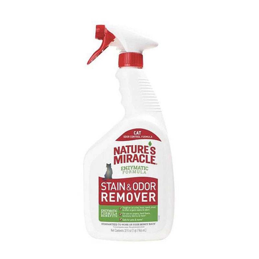 Cats Nature’s Miracle Cleaners & Deordorisers | Nature'S Miracle Cat Stain & Odour Remover (32Oz / 946Ml)