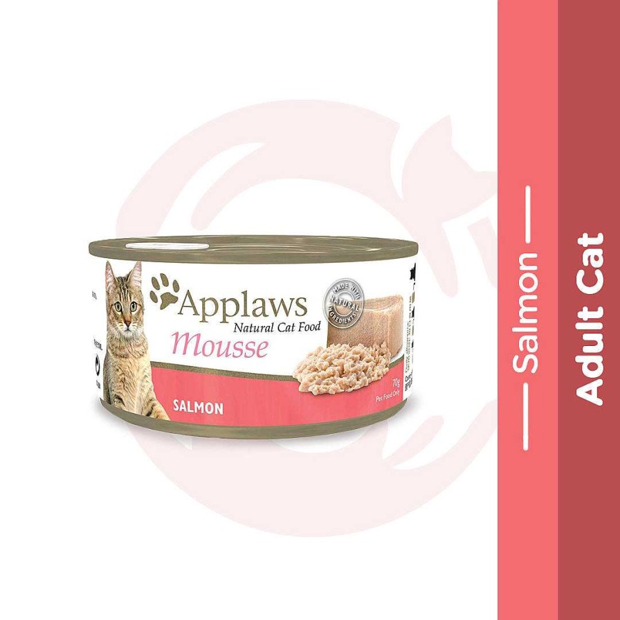 Cats Applaws Wet Food | Applaws Wet Cat Food - Salmon Mousse (70G X 12 Cans)