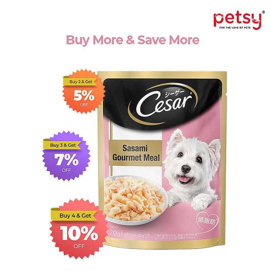 Dogs Cesar Wet Food | Cesar Premium Adult Wet Dog Food (Gourmet Meal) - Sasami 70G (Pack Of 16)