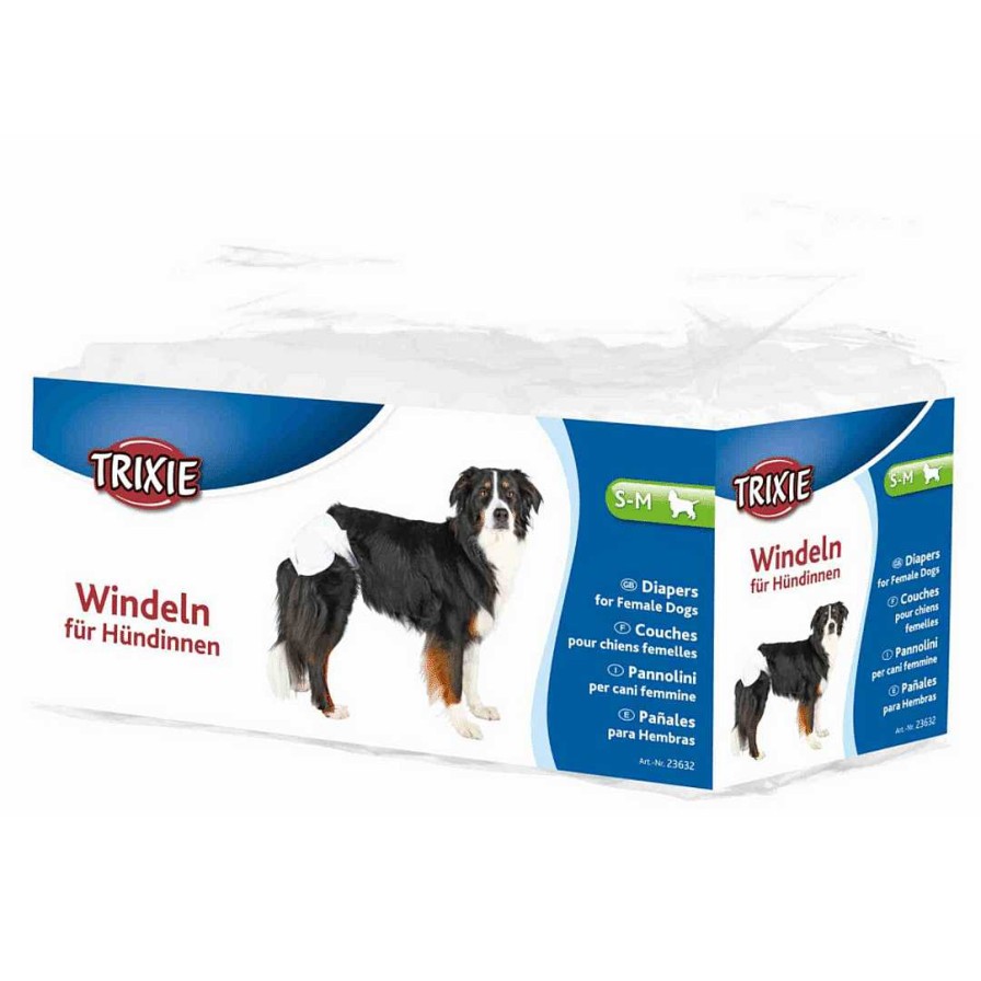 Dogs Trixie Health Care Aids | Trixie Disposable Diaper For Female Dogs - Pack Of 12