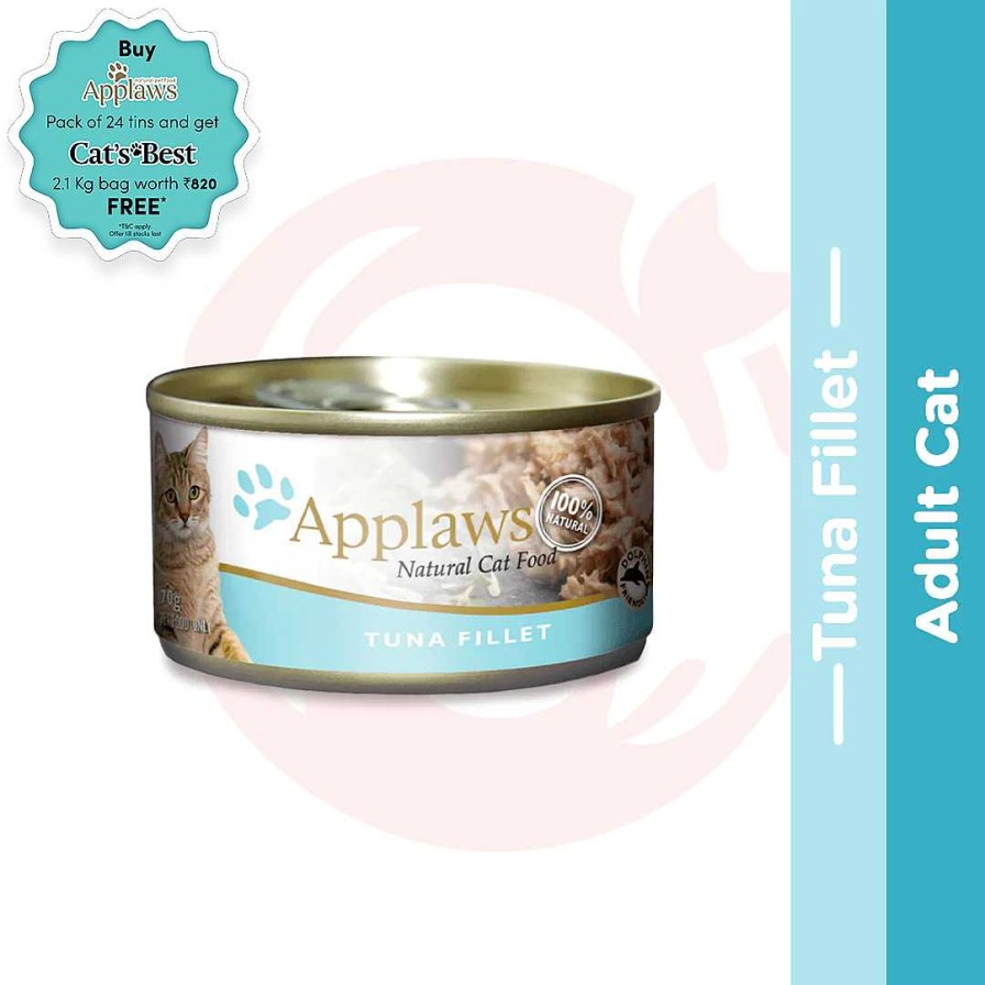 Cats Applaws Wet Food | Applaws Wet Cat Food - Tuna Fillet (70G X 12 Cans)