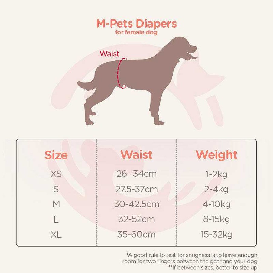 Dogs M-Pets Cleaning & Potty | M-Pets Diapers For Female Dogs