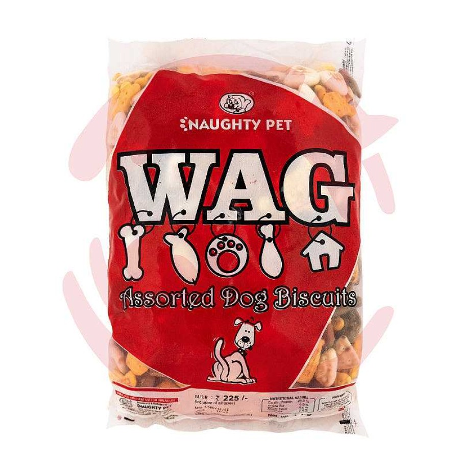 Dogs Naughty Pet Biscuits & Cookies | Naughty Pet Dog Treats - "Wag" Biscuits (1Kg)