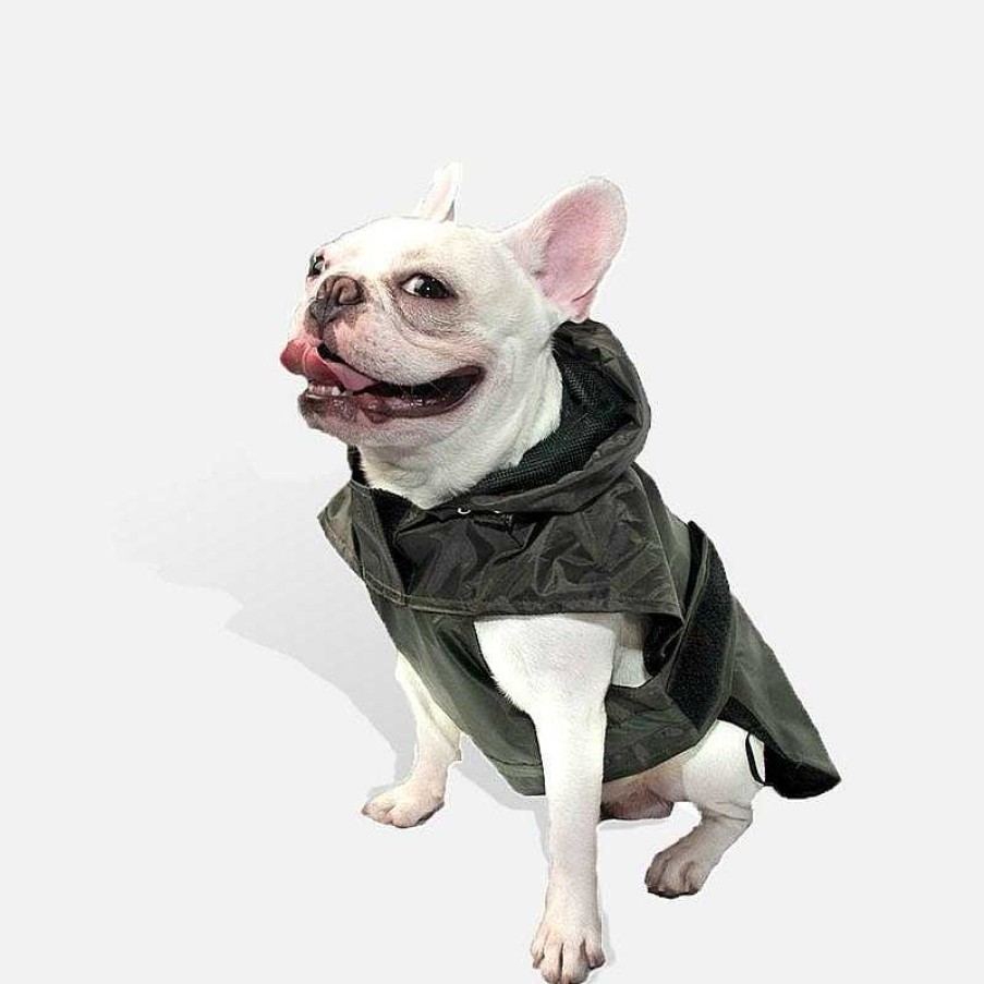 Dogs Mutt Of Course Sweaters, Raincoats & Shoes | Mutt Of Course Dog Raincoat - Olive Green