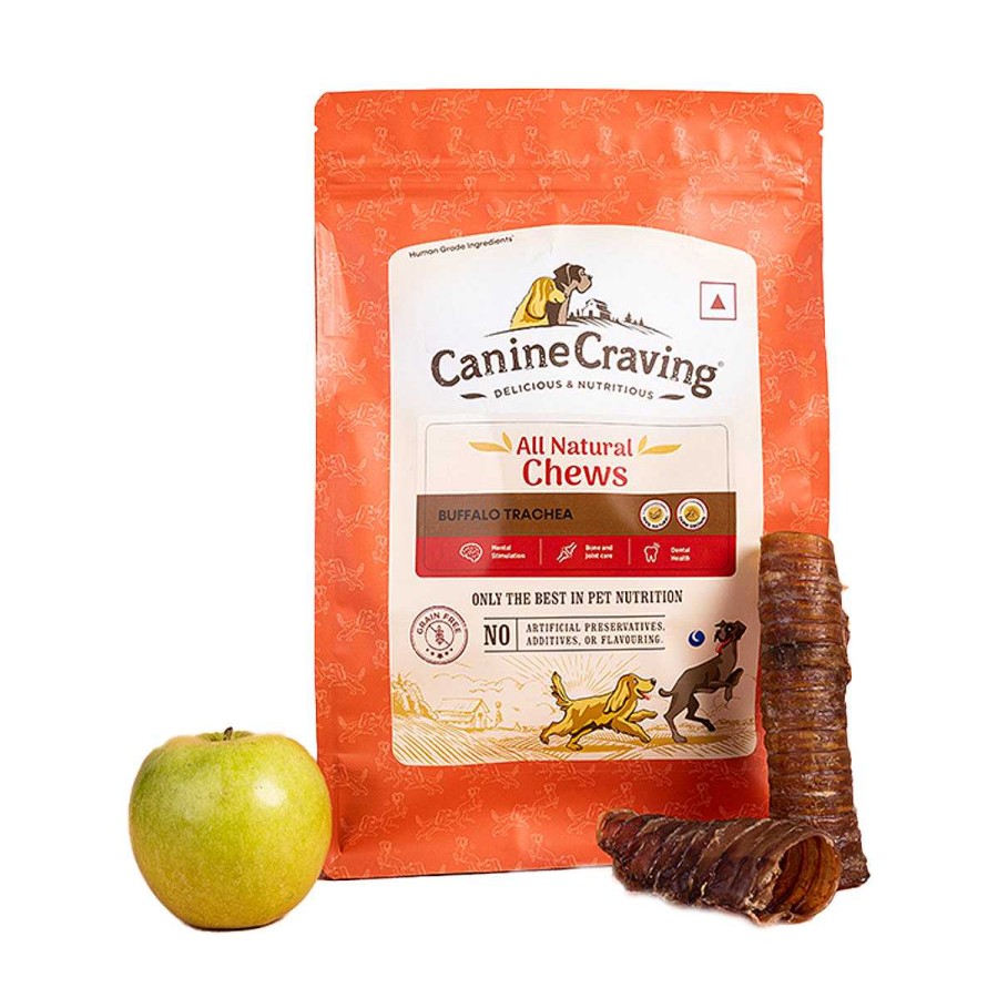 Dogs Canine Craving Natural Treats | Canine Craving Dog Treats - Trachea Chew - Buffalo (1Pc)